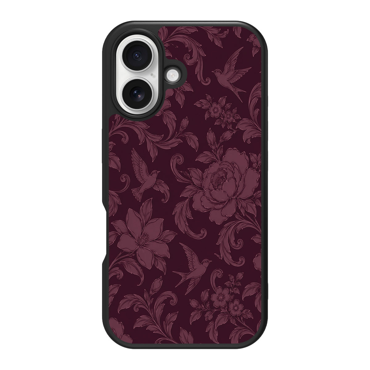 Swallow Damask design back view – iPhone 17 case