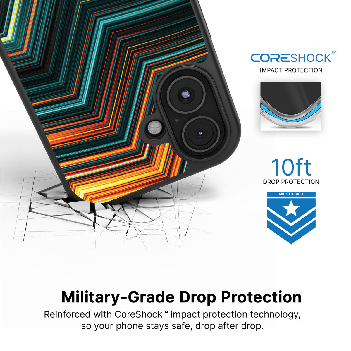 Techno Waves - iPhone 17 Case #case type_core (magsafe), #case type_core (non magsafe)