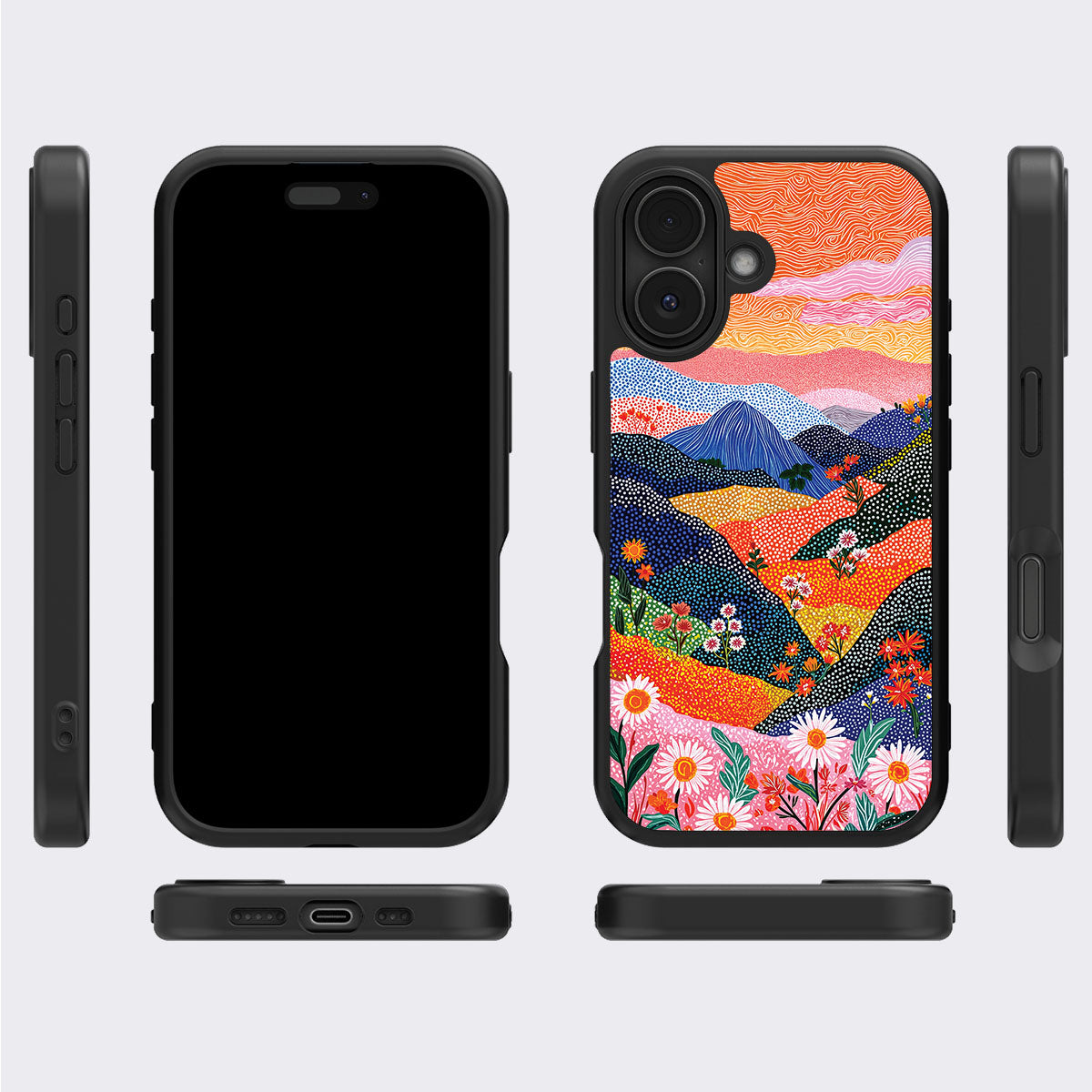 Scenic Designer iPhone 17 Case – Wildflower Valley | MagSafe