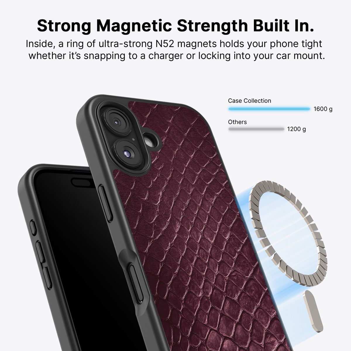 iPhone 17 MagSafe case – Wine Python design