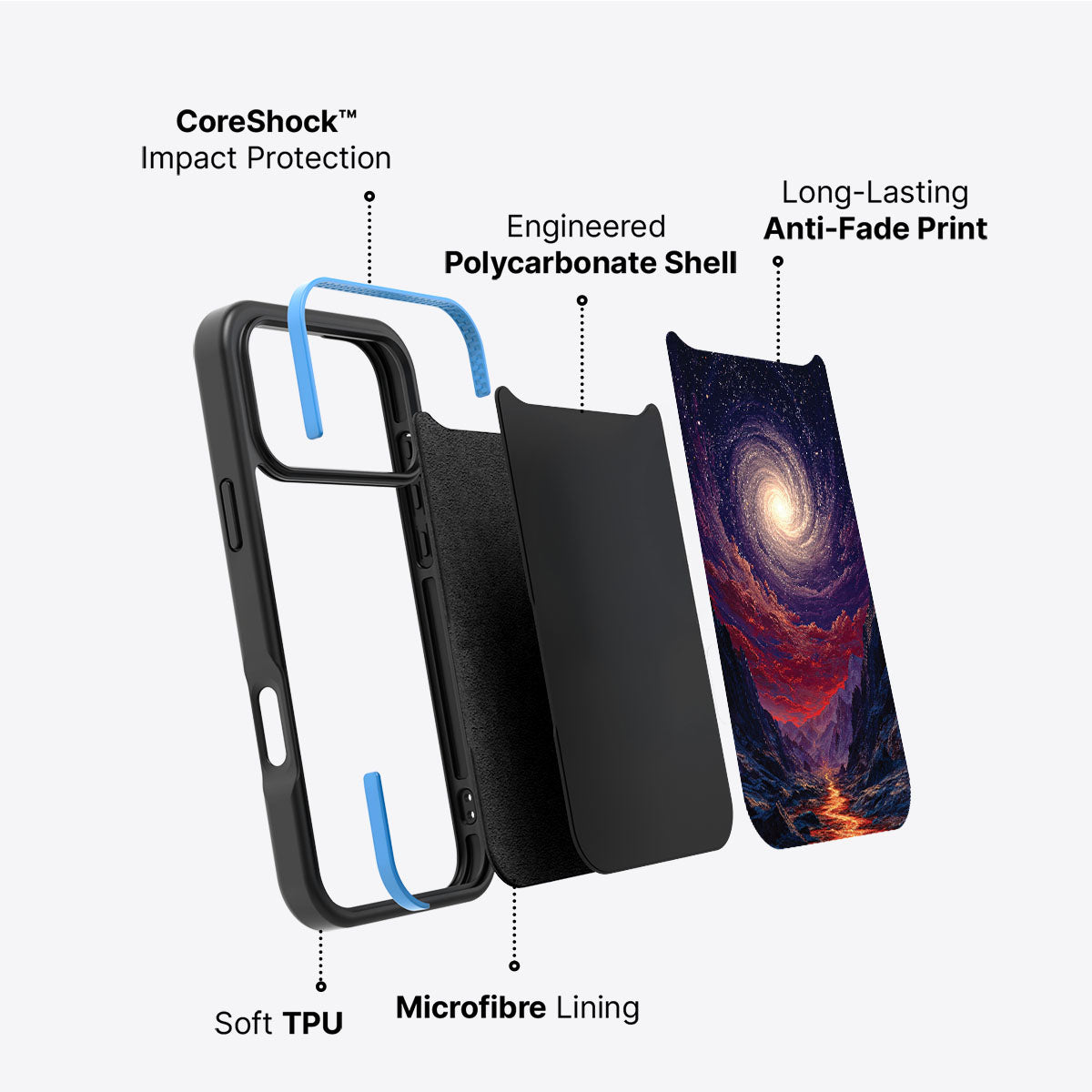 Cosmic Vortex - iPhone 17 Pro Case #case type_core (non magsafe)