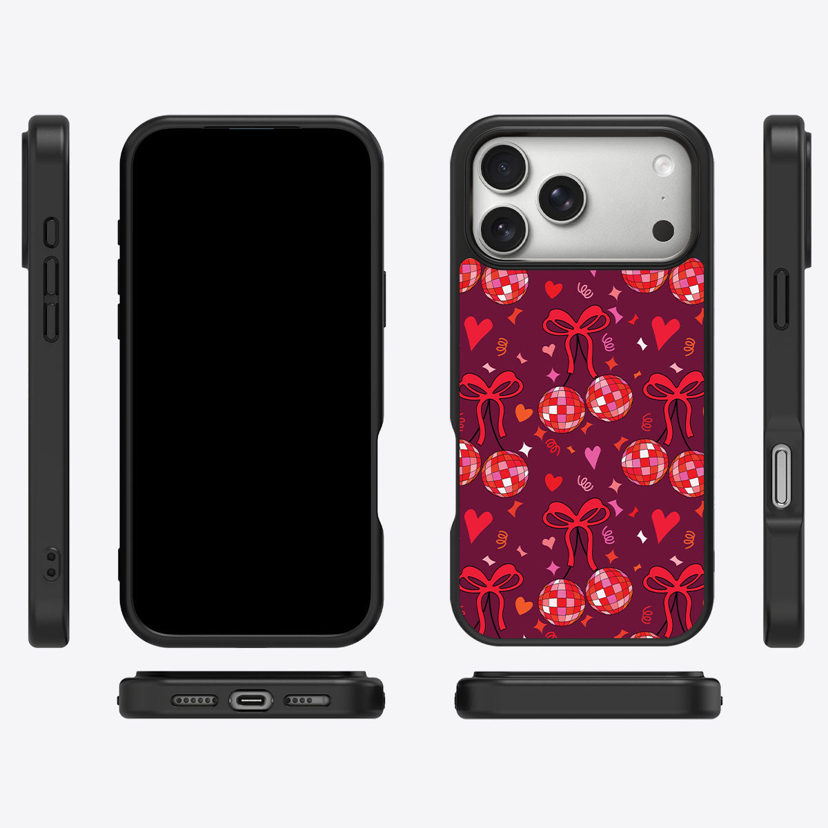 Disco Cherries - iPhone 17 Pro Case #case type_core (magsafe), #case type_core (non magsafe)