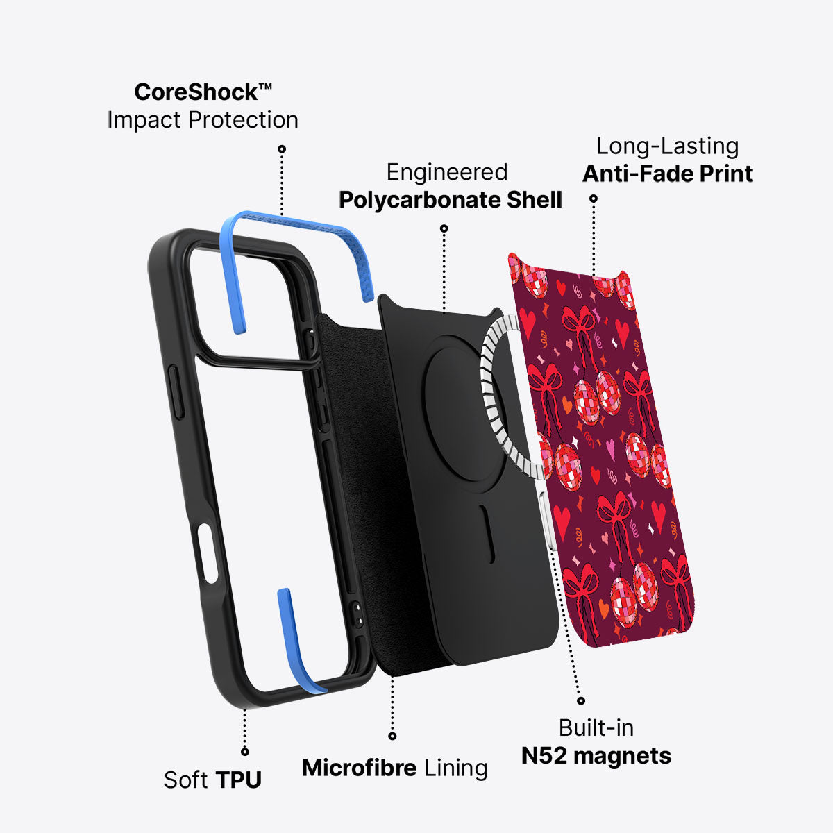 Disco Cherries - iPhone 17 Pro Case #case type_core (magsafe)