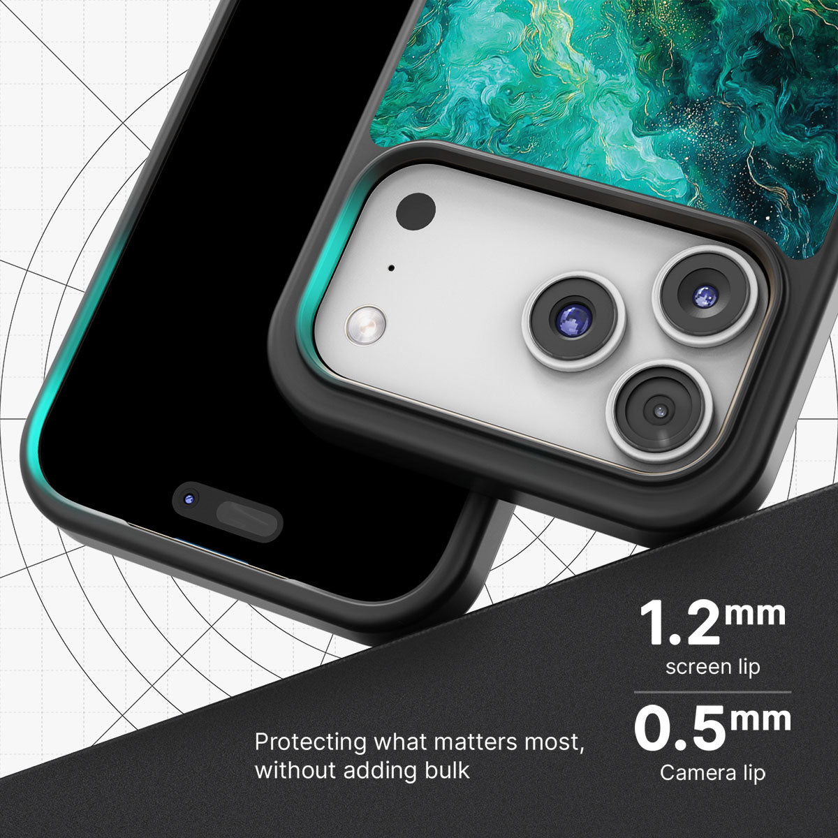 Emerald Storm - iPhone 17 Pro Case #case type_core (magsafe), #case type_core (non magsafe)