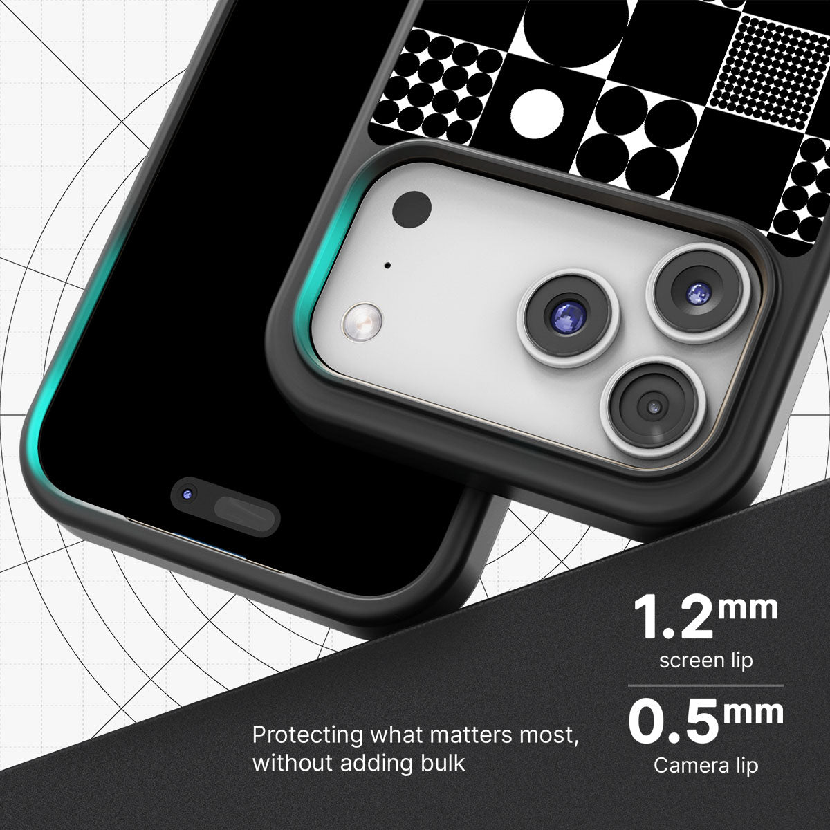Grid and Orb - iPhone 17 Pro Case #case type_core (magsafe), #case type_core (non magsafe)