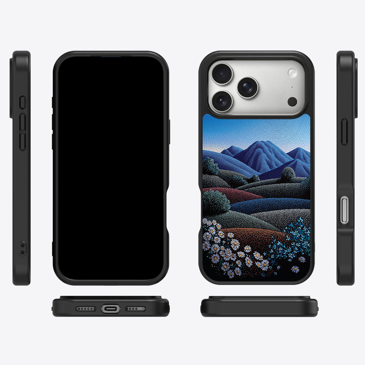 Blue Mountain Designer iPhone 17 Pro Case – Indigo Hills | MagSafe