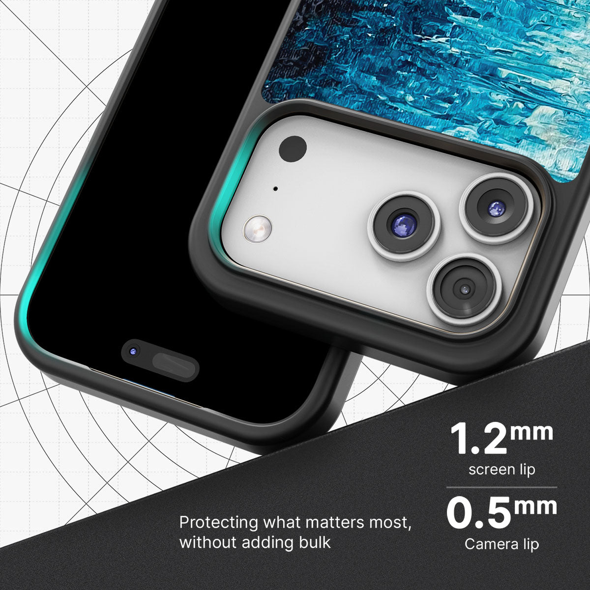 Indigo Impasto - iPhone 17 Pro Case #case type_core (magsafe), #case type_core (non magsafe)