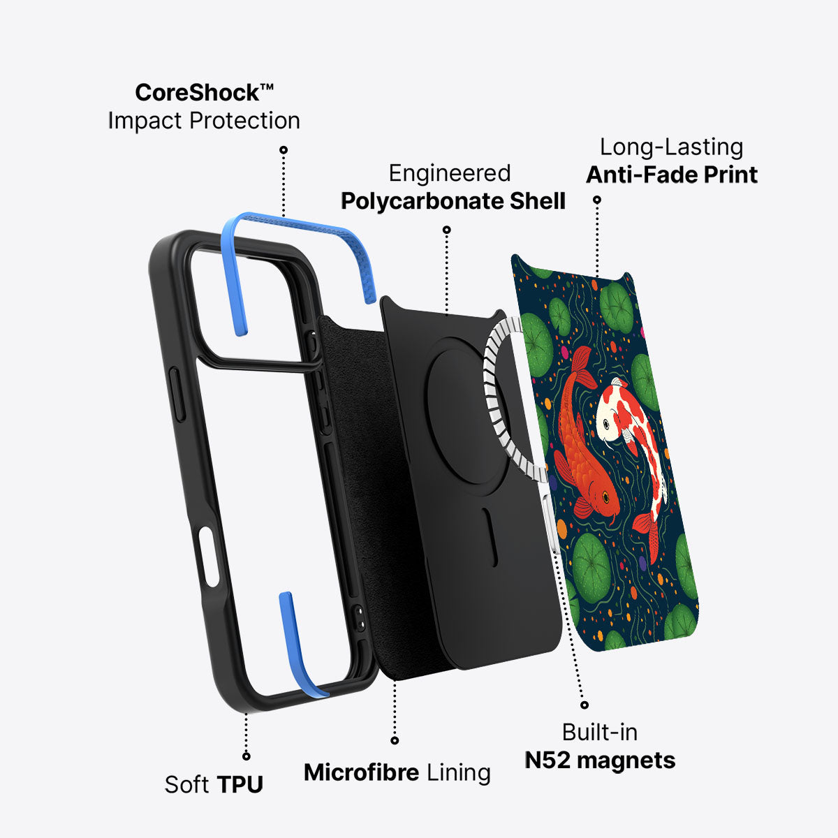 Koi Fish - iPhone 17 Pro Case, #case type_core (magsafe)