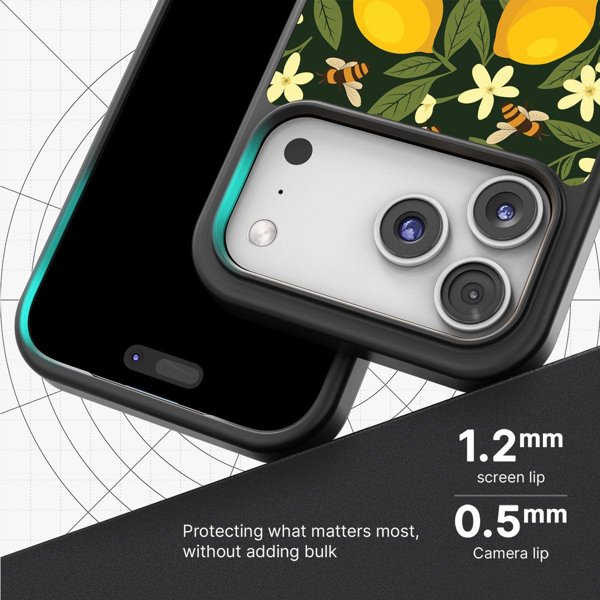 Lemon and Bees - iPhone 17 Pro Case #case type_core (magsafe), #case type_core (non magsafe)