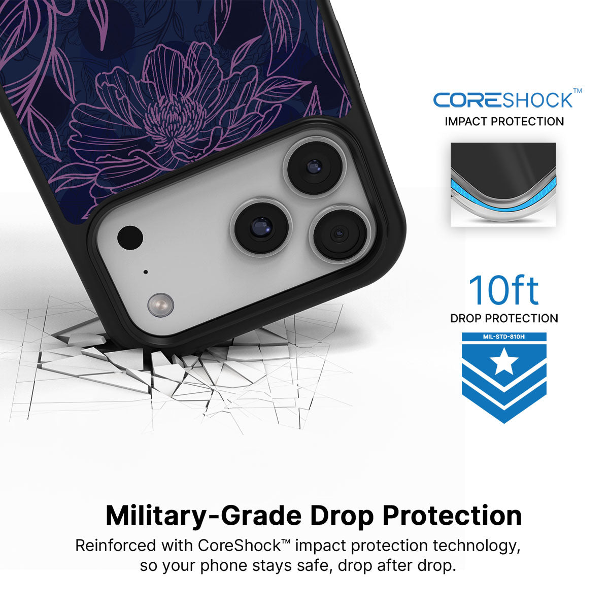 Luminous Blooms - iPhone 17 Pro Case #case type_core (magsafe), #case type_core (non magsafe)