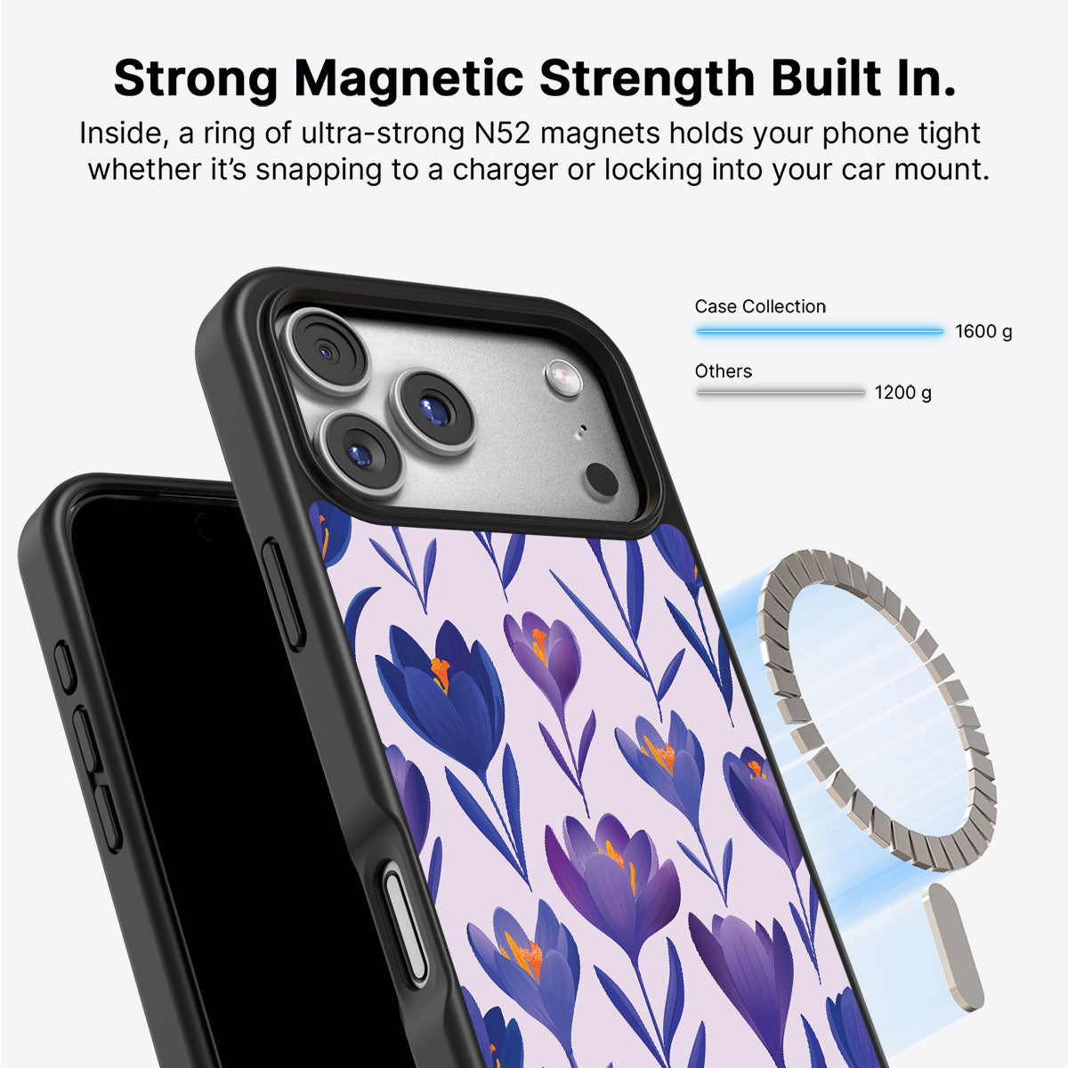 Midnight Crocus - iPhone 17 Pro Case #case type_core (magsafe)