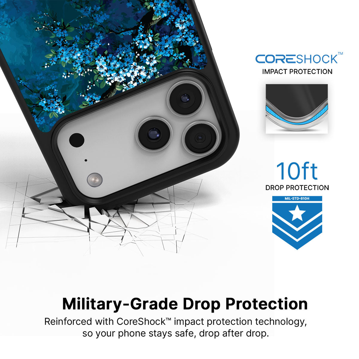 Moonlit Petals - iPhone 17 Pro Case #case type_core (magsafe), #case type_core (non magsafe)