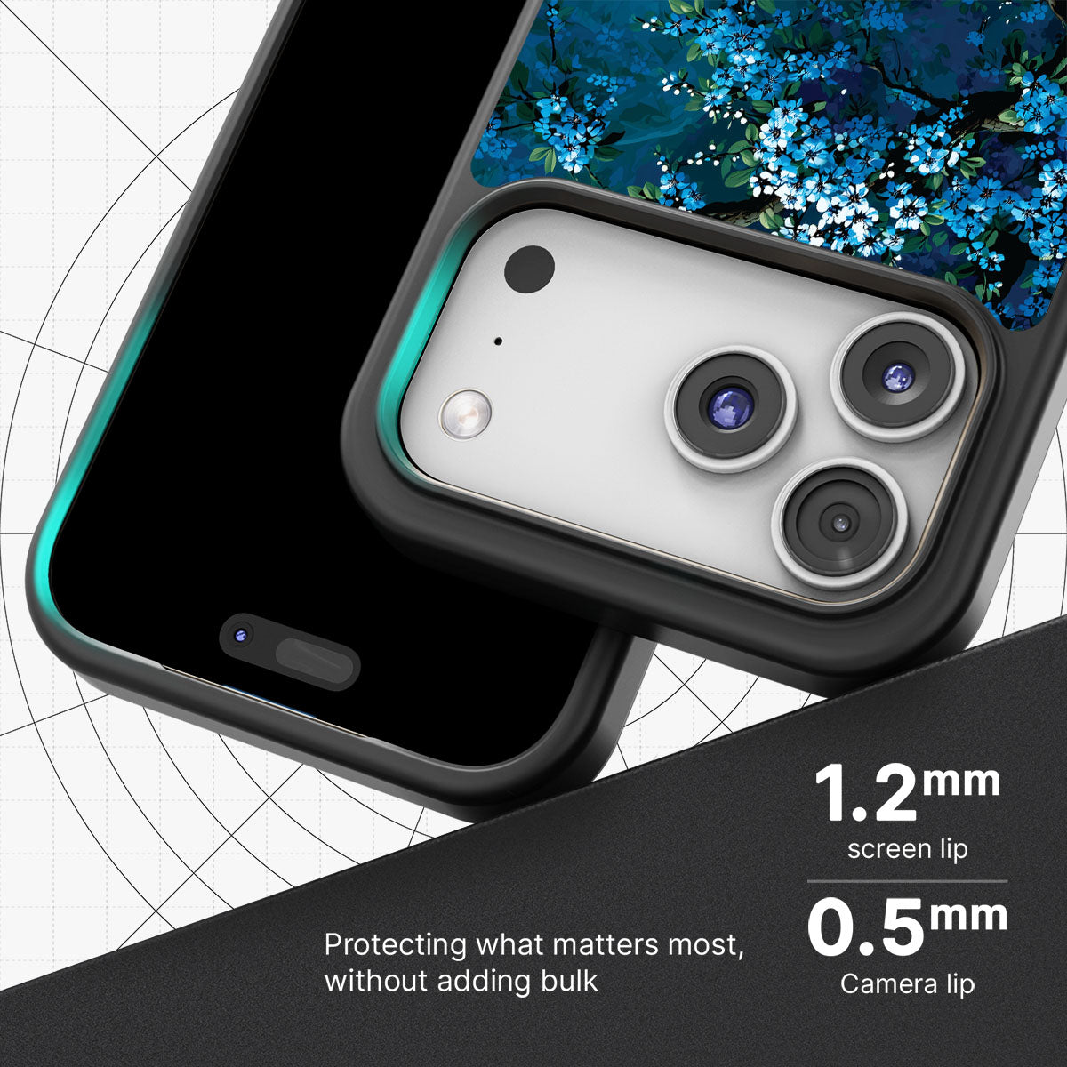 Moonlit Petals - iPhone 17 Pro Case #case type_core (magsafe), #case type_core (non magsafe)