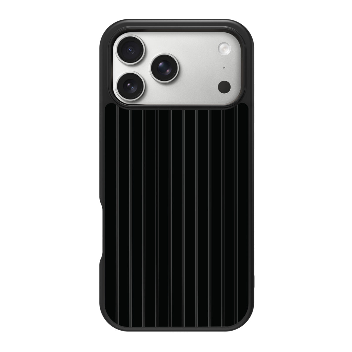 Onyx Pinstripe design back view – iPhone 17 Pro case