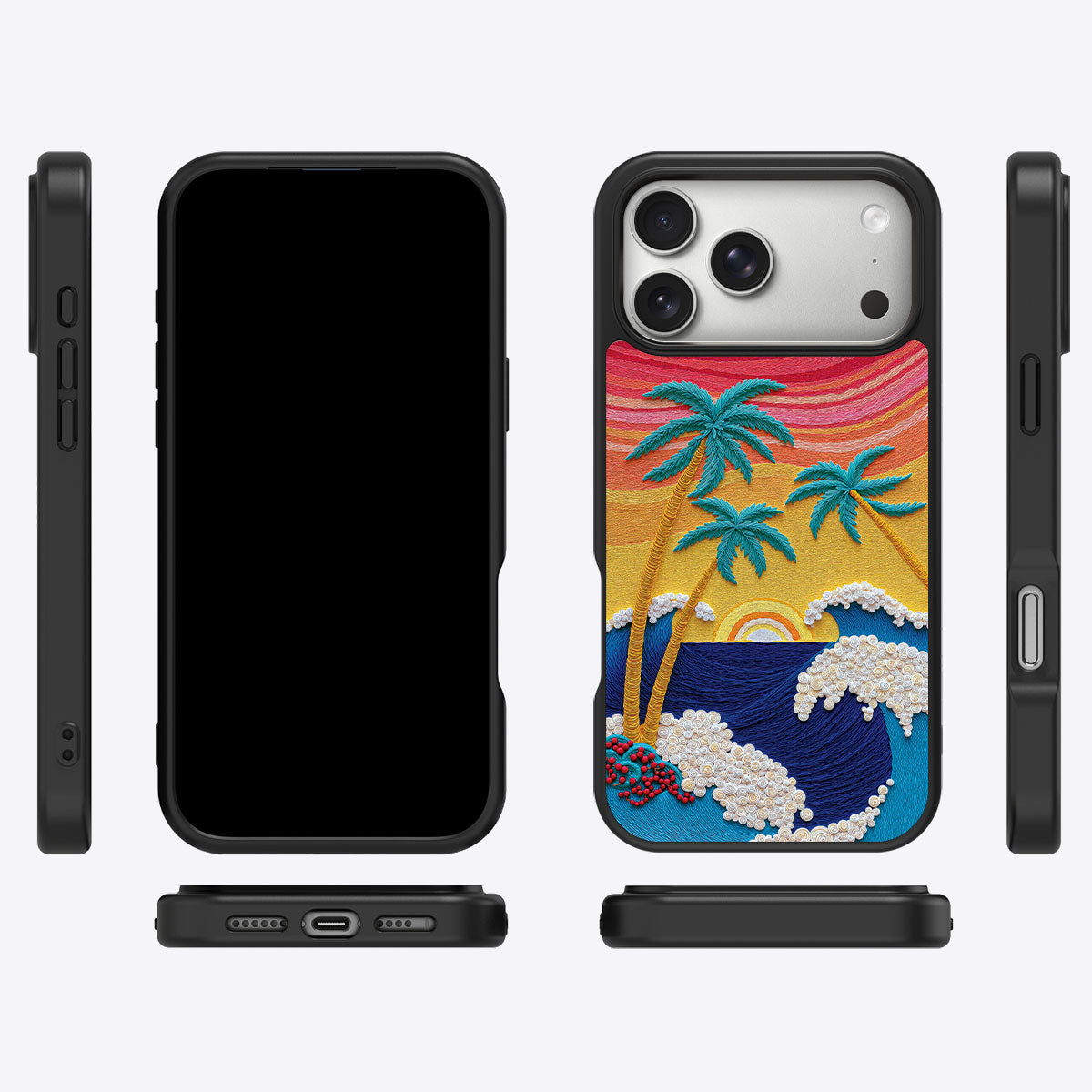 Tropical Designer iPhone 17 Pro Case – Paper Tropics | MagSafe