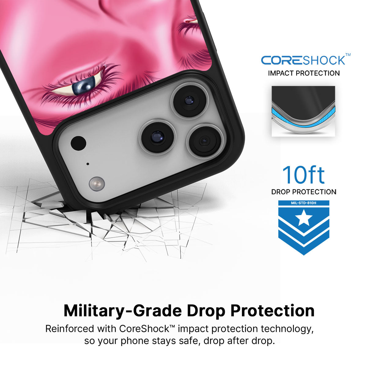 Pink Rage - iPhone 17 Pro Case #case type_core (magsafe), #case type_core (non magsafe)