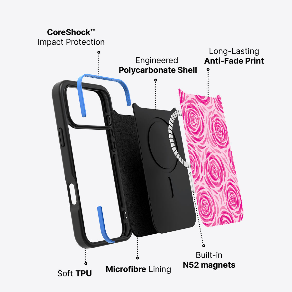 Rosy Reverie - iPhone 17 Pro Case #case type_core (magsafe)