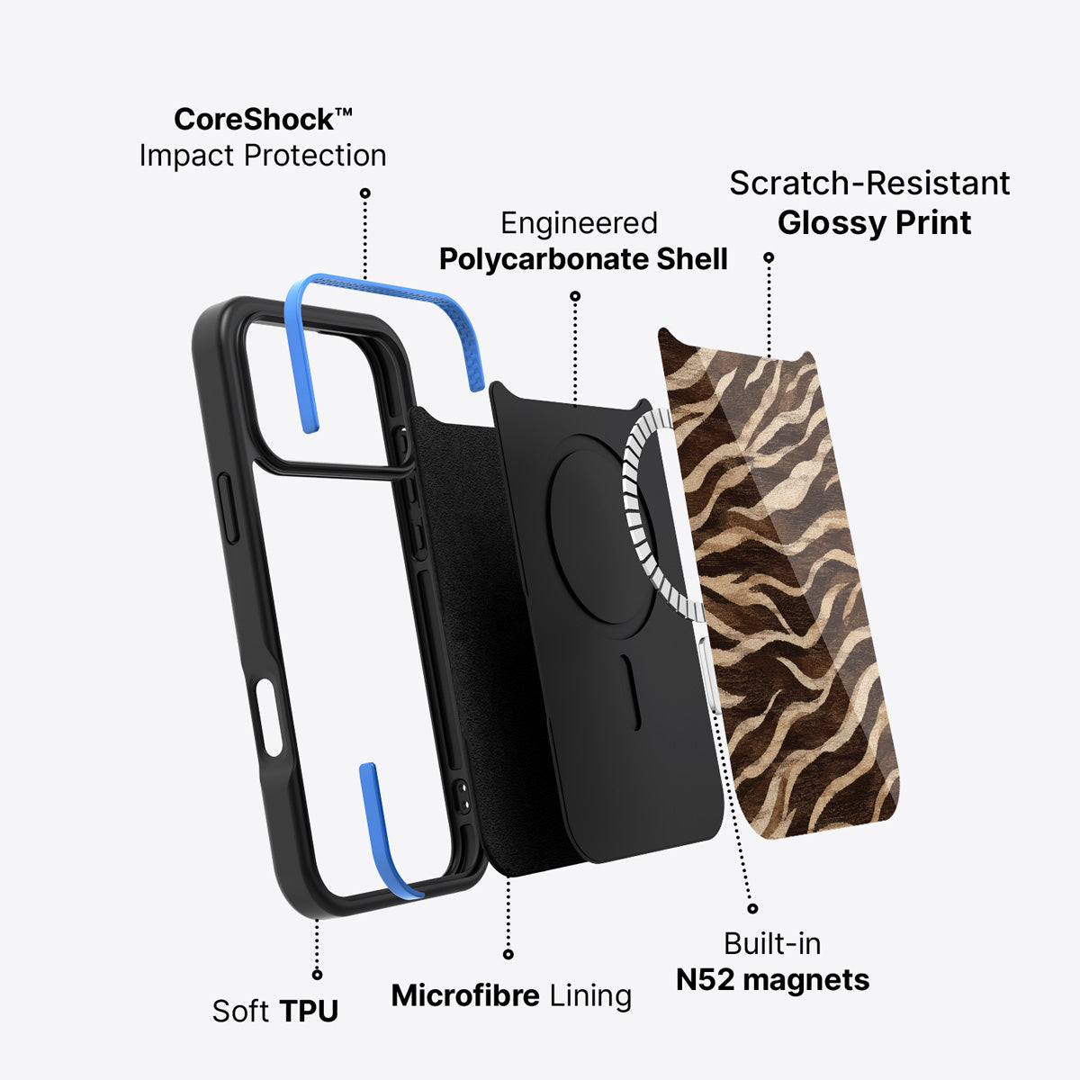 iPhone 17 Pro case construction – Savanna Silk phone case