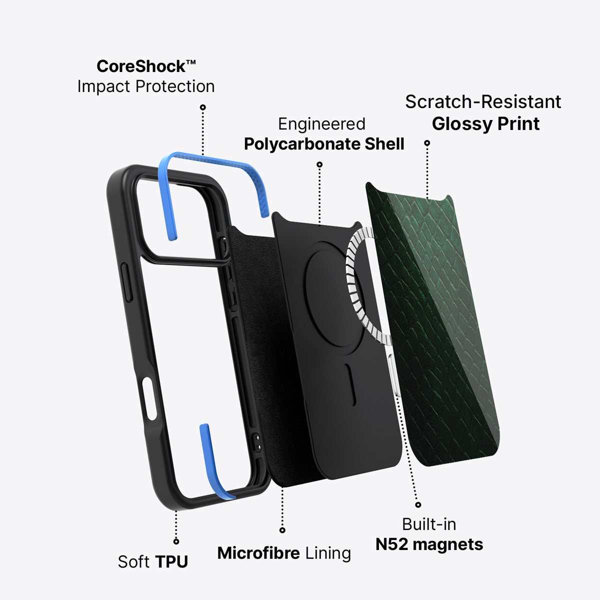 iPhone 17 Pro Case with MagSafe – Slytherin Senses