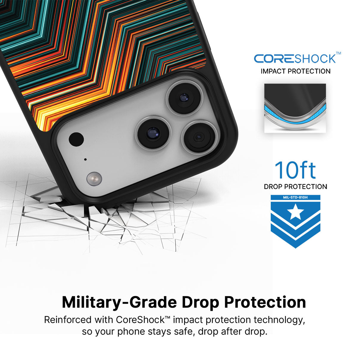 Techno Waves - iPhone 17 Pro Case #case type_core (magsafe), #case type_core (non magsafe)