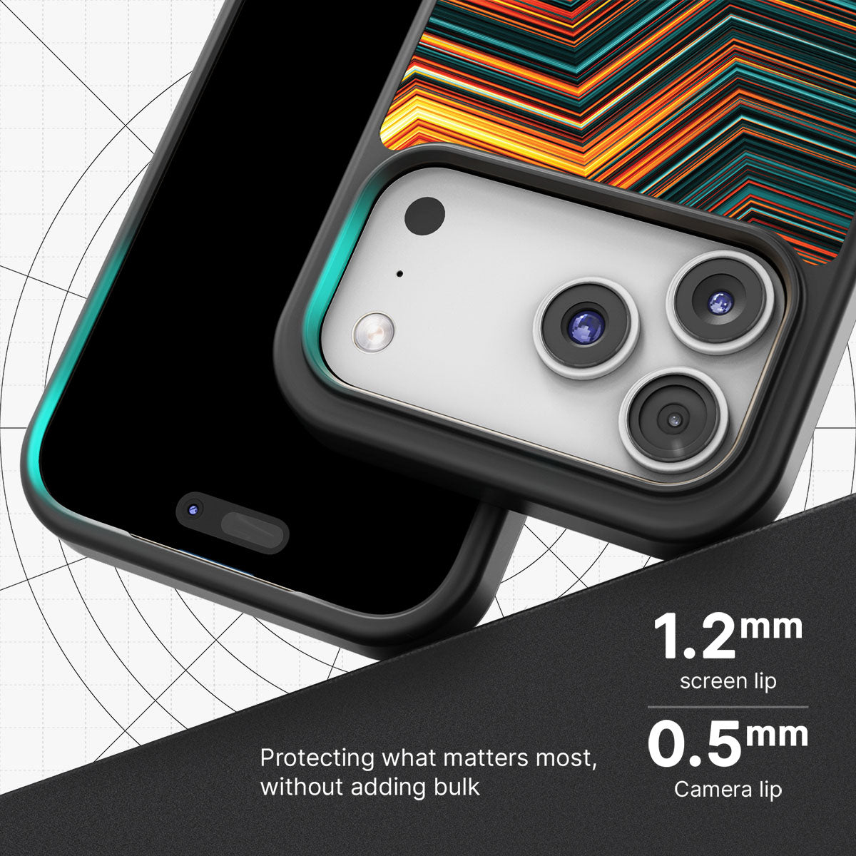 Techno Waves - iPhone 17 Pro Case #case type_core (magsafe), #case type_core (non magsafe)