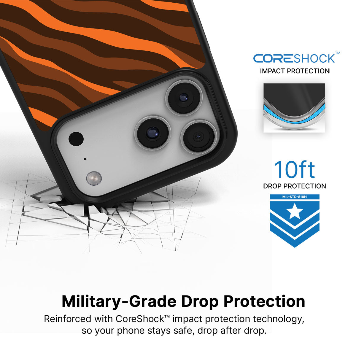 Tiger Trace - iPhone 17 Pro Case #case type_core (magsafe), #case type_core (non magsafe)