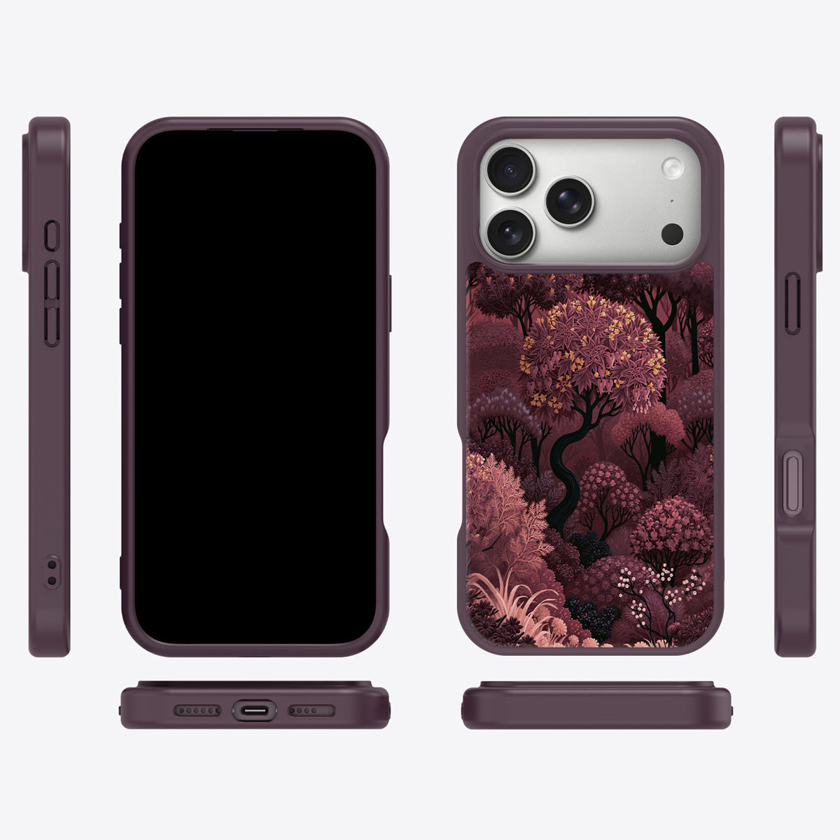 Velvet Reverie iPhone 17 Pro case cover – multi-angle view