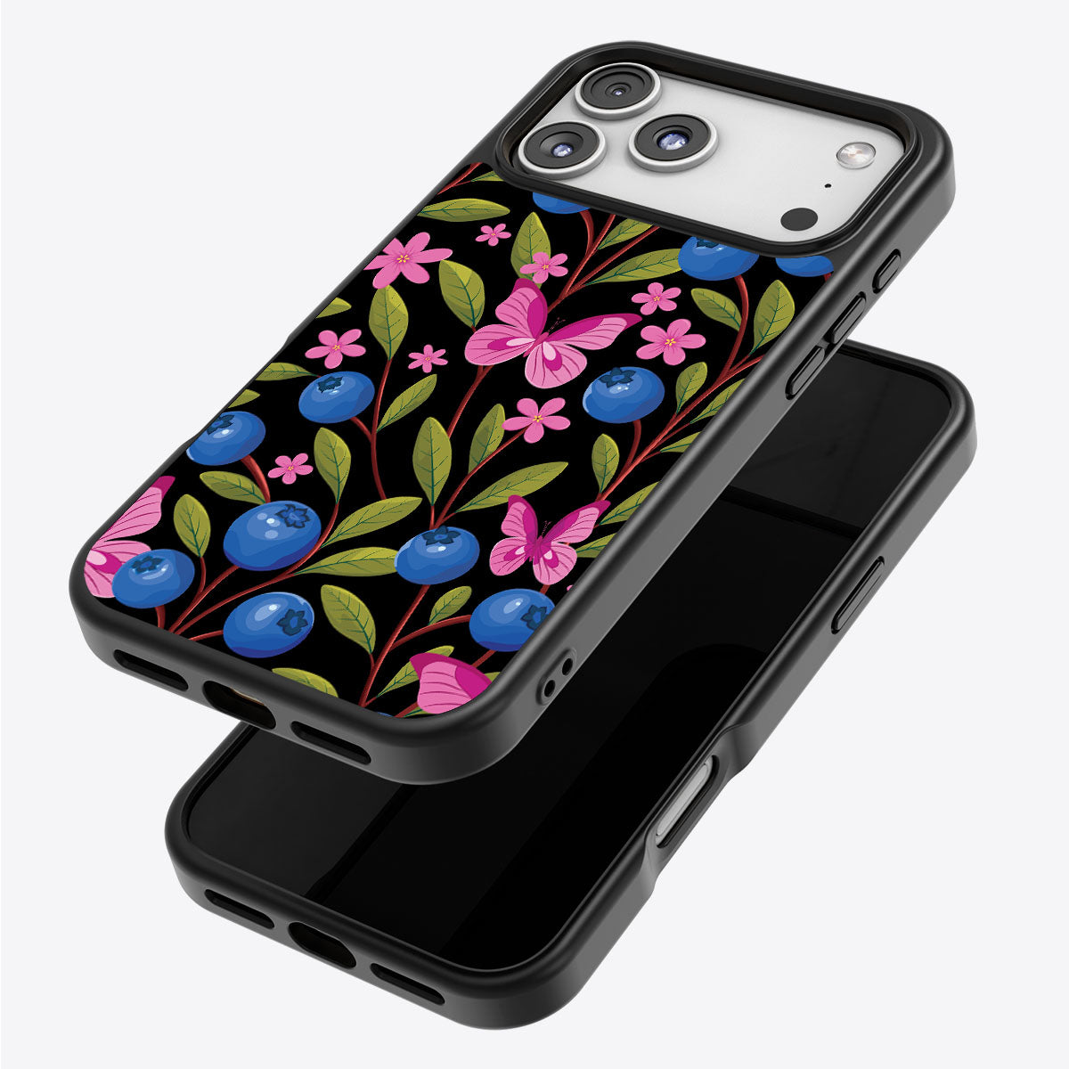 Blueberry Butterflies - iPhone 17 Pro Max Case #case type_core (magsafe), #case type_core (non magsafe)