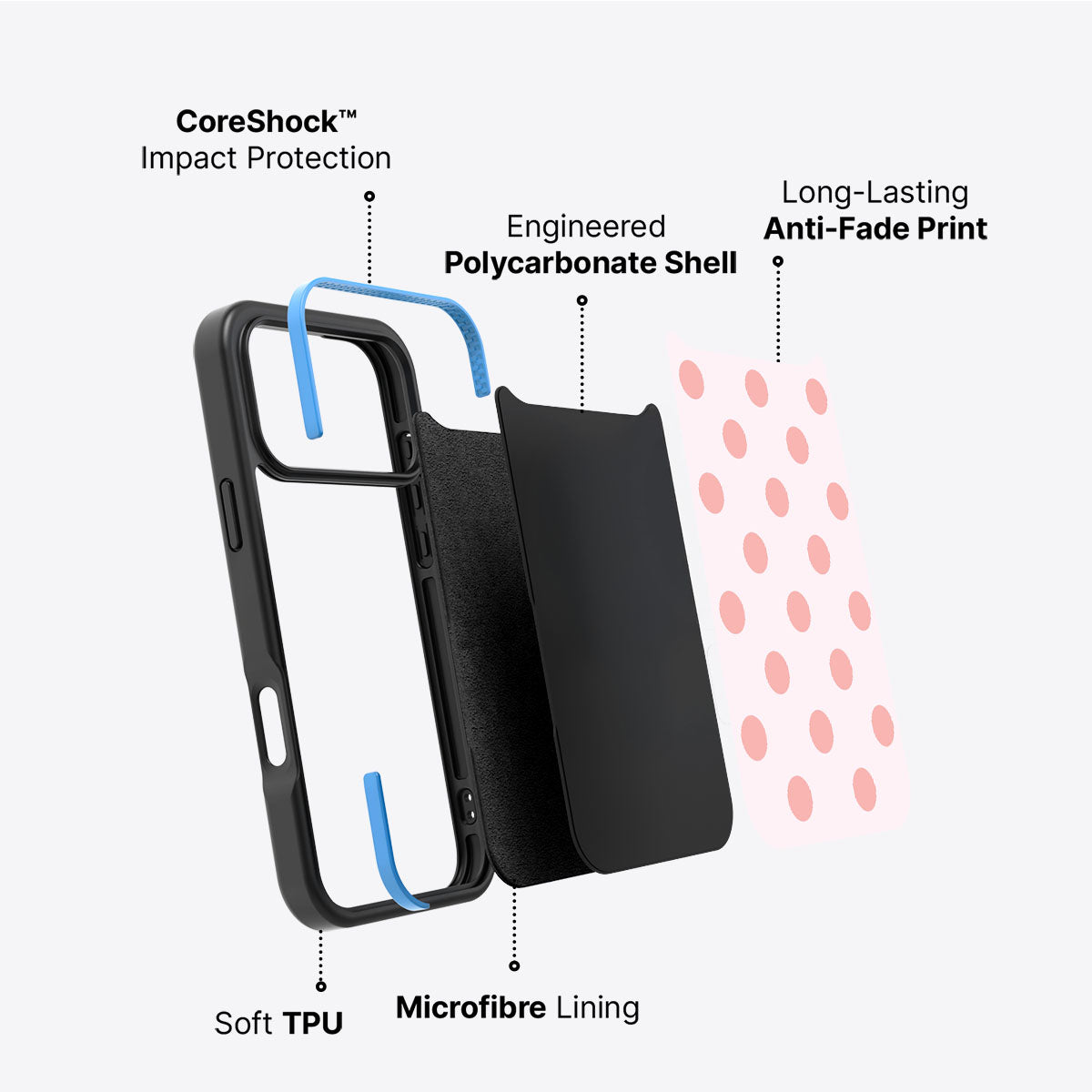 Blush Pearl - iPhone 17 Pro Max Case #case type_core (non magsafe)