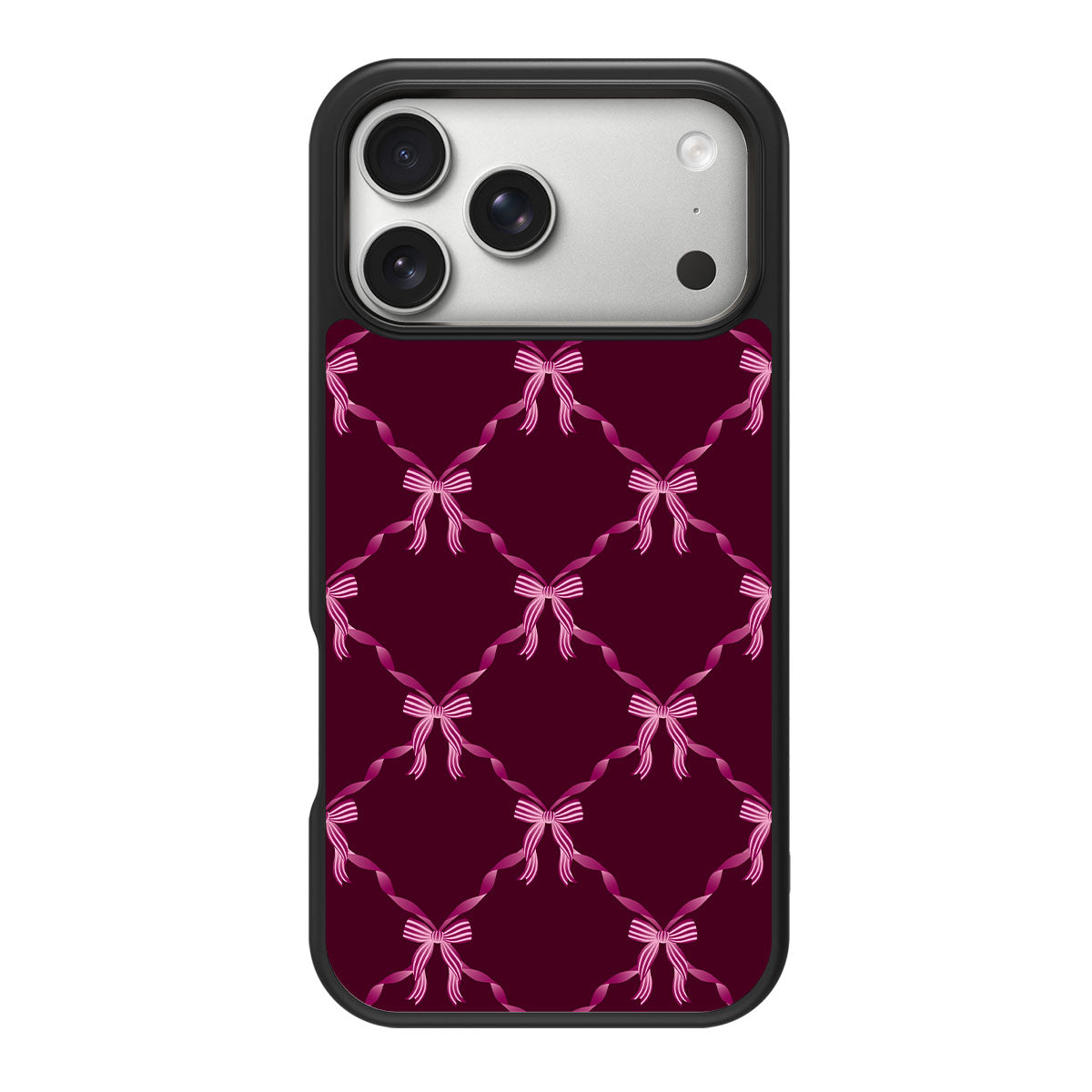 Bordeaux Bow - iPhone 17 Pro Max Case #case type_core (magsafe), #case type_core (non magsafe)