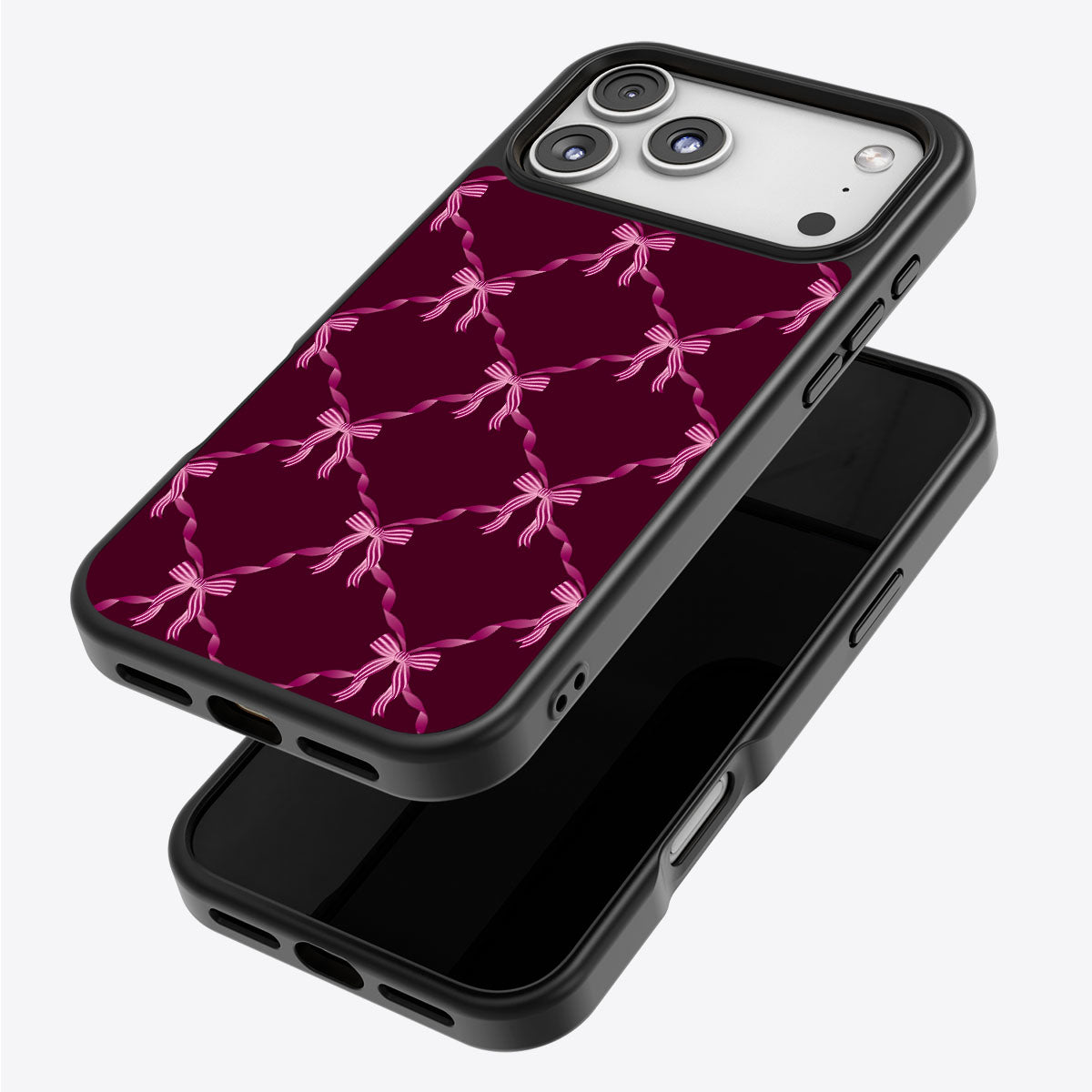 Bordeaux Bow - iPhone 17 Pro Max Case #case type_core (magsafe), #case type_core (non magsafe)