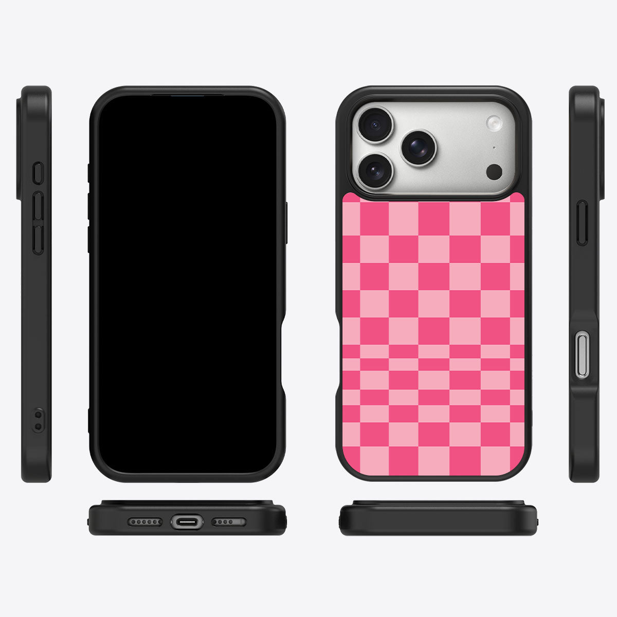 Candy Check iPhone 17 Pro Max case cover – multi-angle view