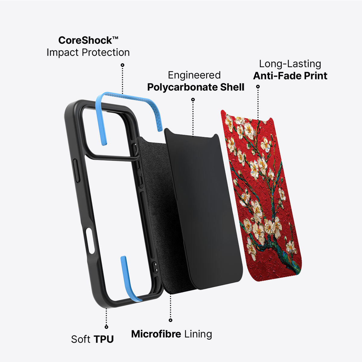 Crimson Blossom - iPhone 17 Pro Max Case #case type_core (non magsafe)