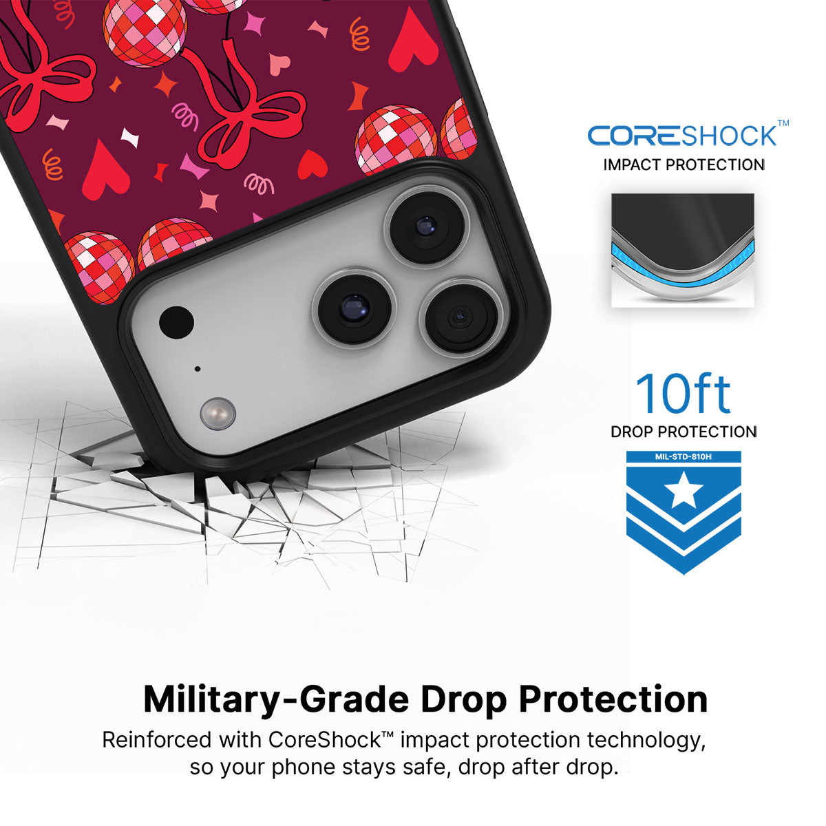 Disco Cherries - iPhone 17 Pro Max Case #case type_core (magsafe), #case type_core (non magsafe)