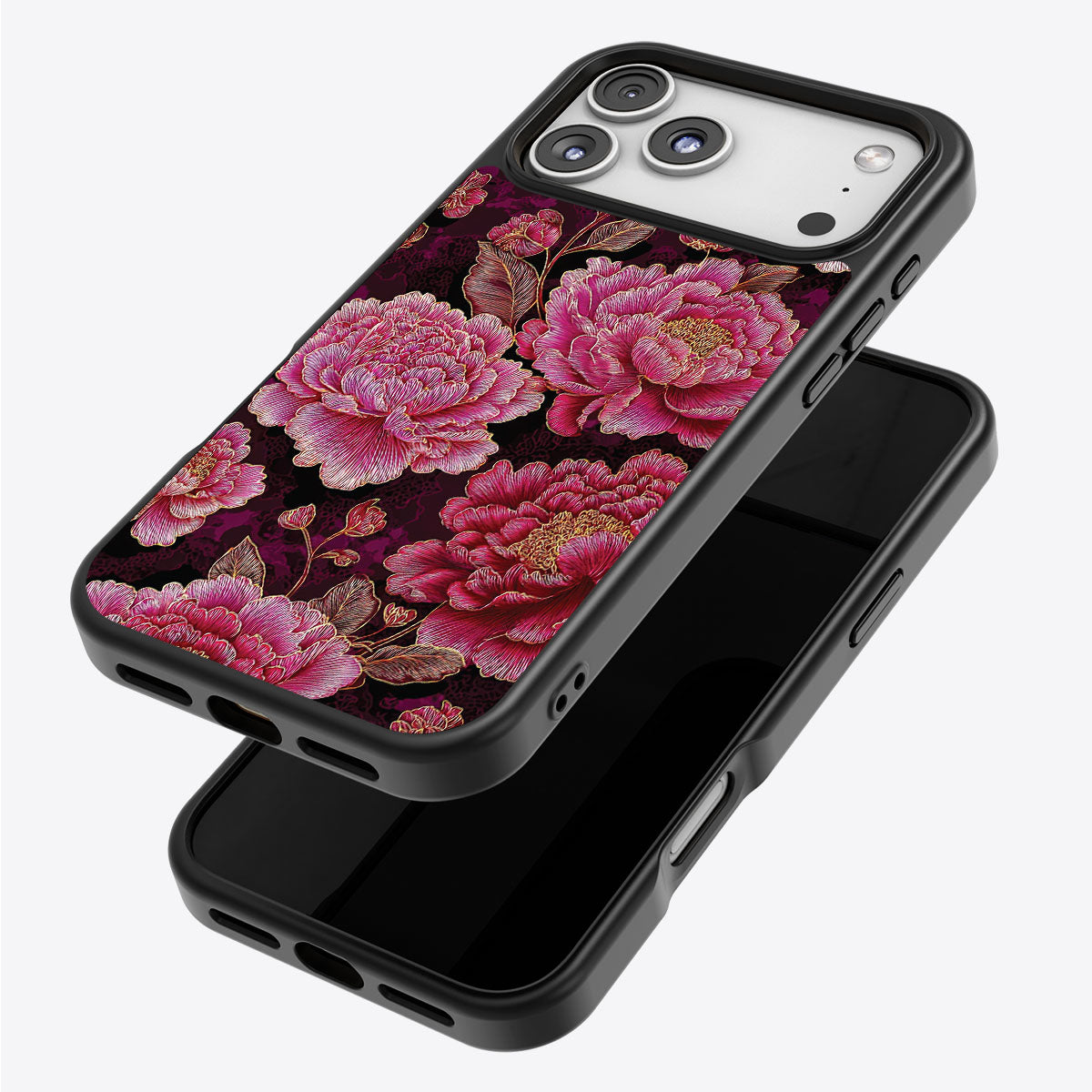 Floral Opulence iPhone 17 Pro Max case – back and side view