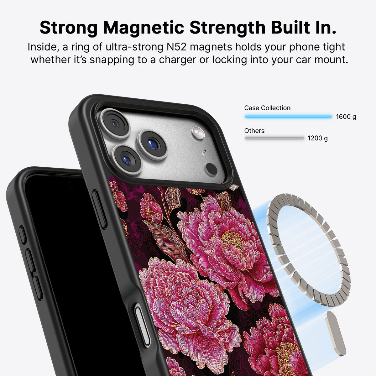 iPhone 17 Pro Max MagSafe case – Floral Opulence design