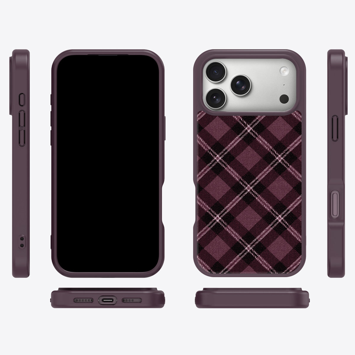Merlot Weave iPhone 17 Pro Max case cover – multi-angle view