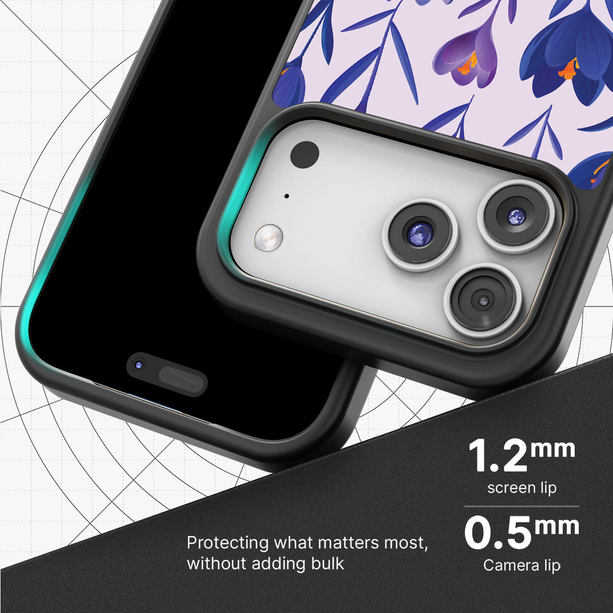 Midnight Crocus - iPhone 17 Pro Max Case #case type_core (magsafe), #case type_core (non magsafe)