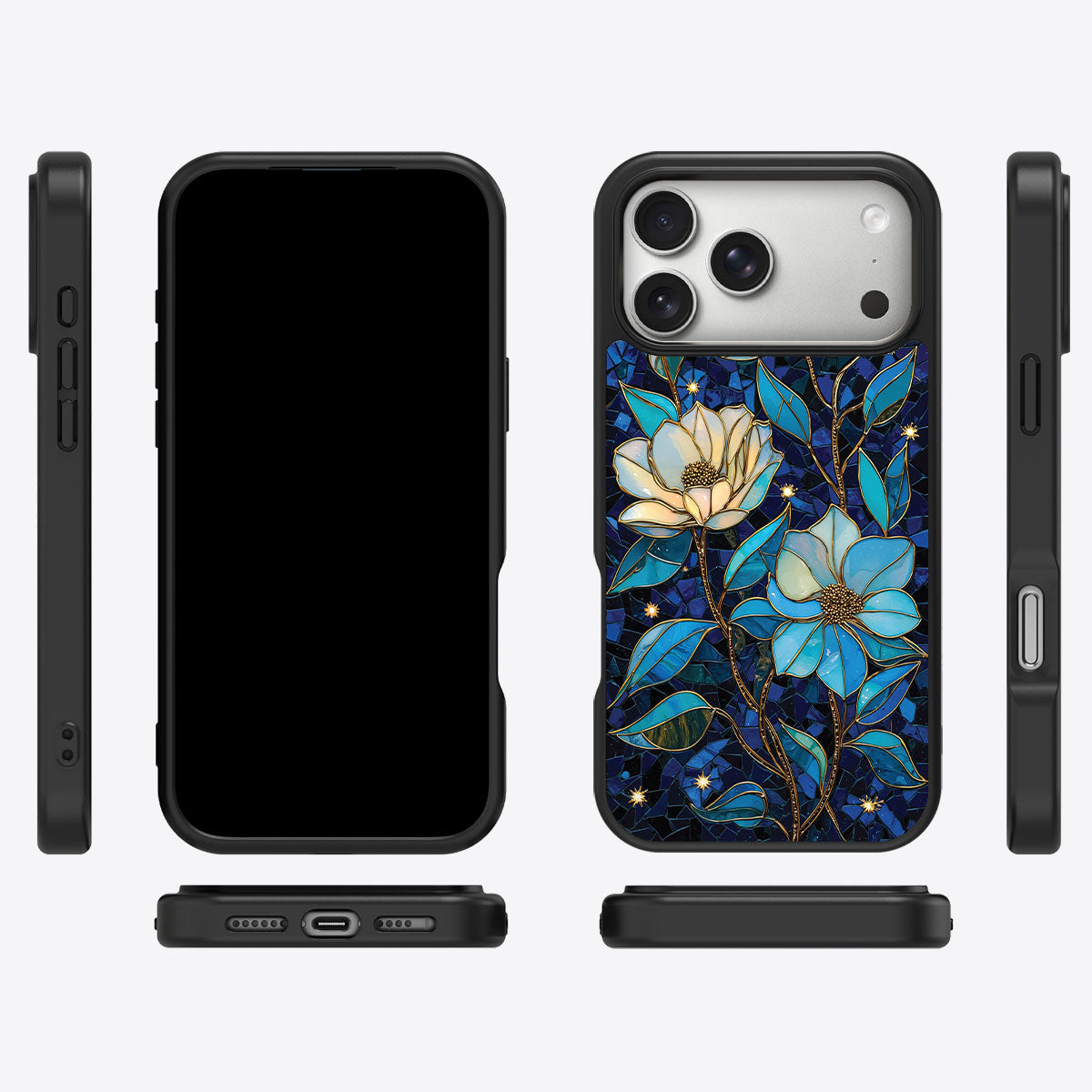 Floral Designer iPhone 17 Pro Max Case – Midnight Magnolia | MagSafe
