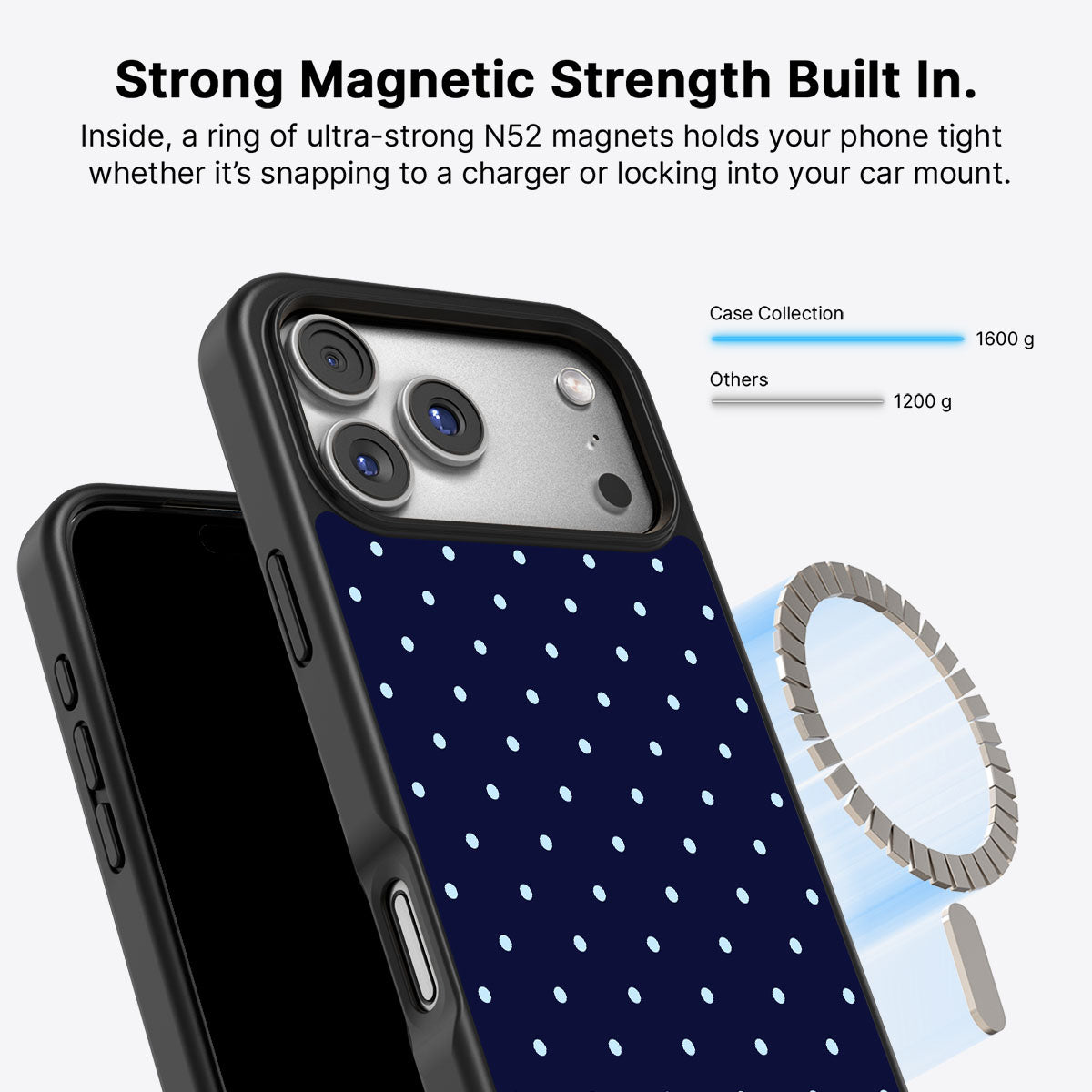 iPhone 17 Pro Max MagSafe case – Navy Whisper design