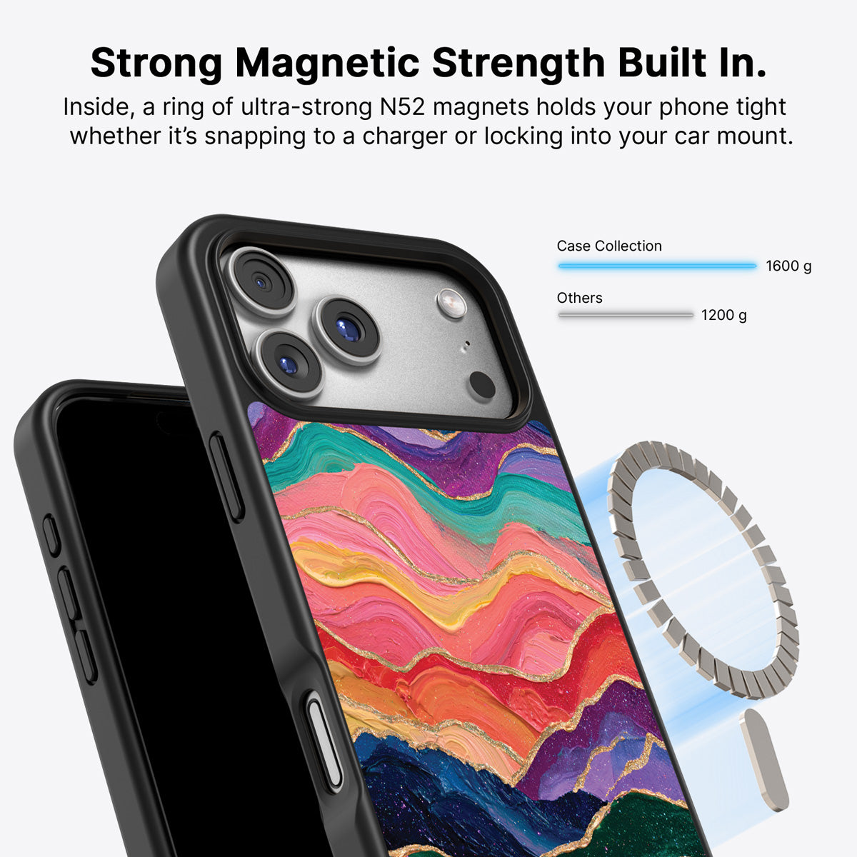 iPhone 17 Pro Max MagSafe case – Painted Peaks design