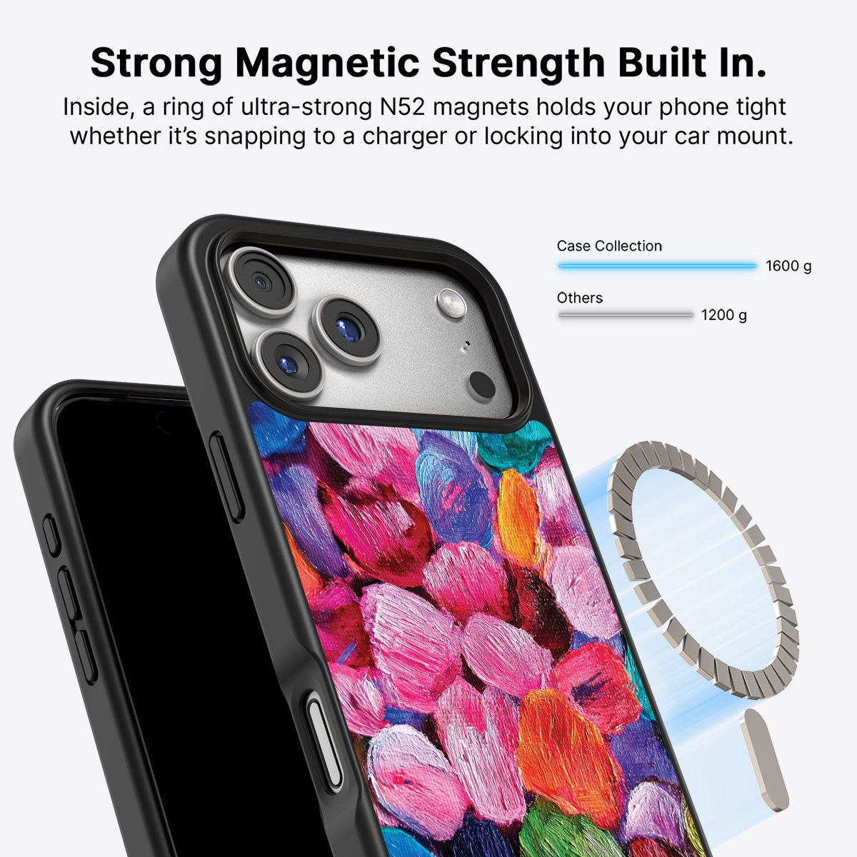 Floral Designer iPhone 17 Pro Max Case – Petal Mosaic | MagSafe
