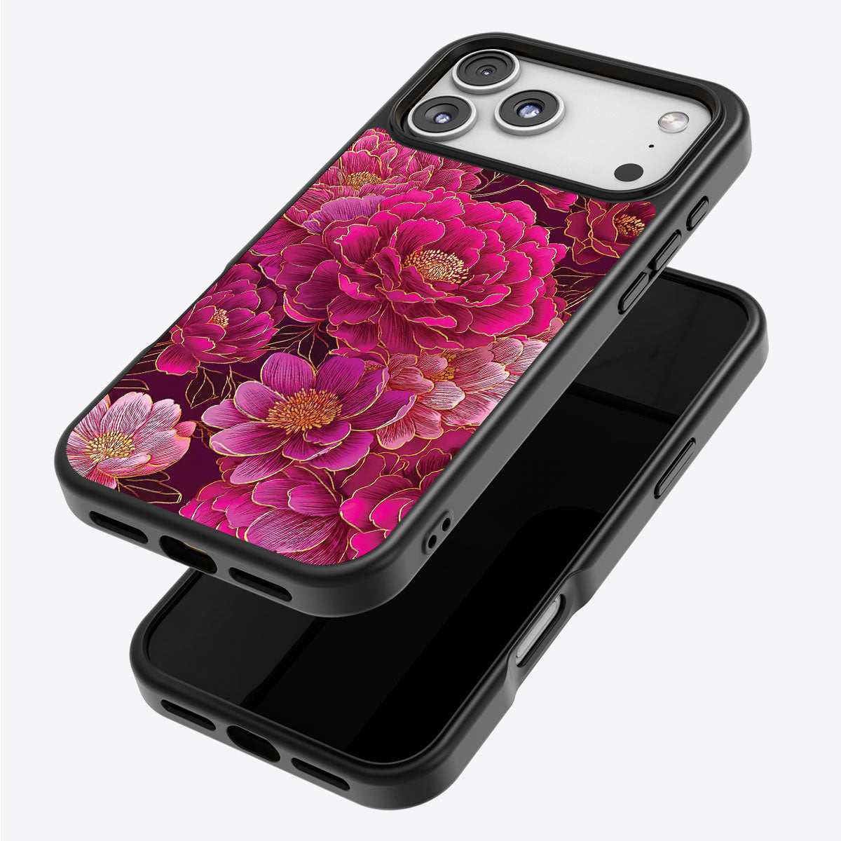 Pink Reverie iPhone 17 Pro Max case – back and side view