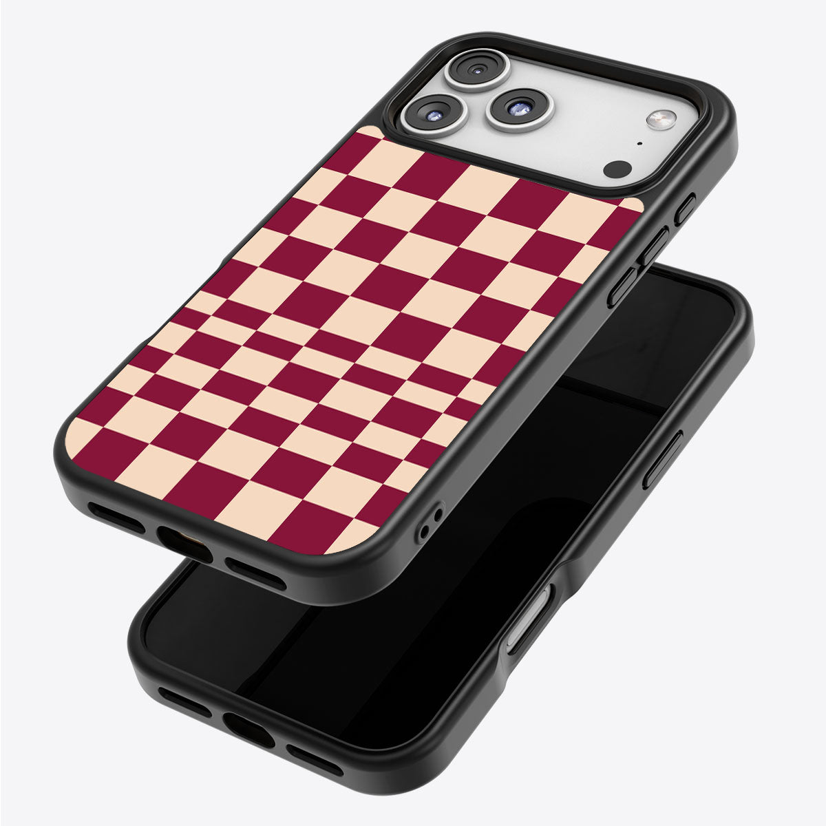 Rouge Board iPhone 17 Pro Max case – back and side view