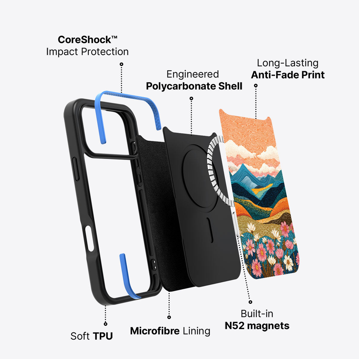 Sunset Designer iPhone 17 Pro Max Case – Soft Horizon | MagSafe