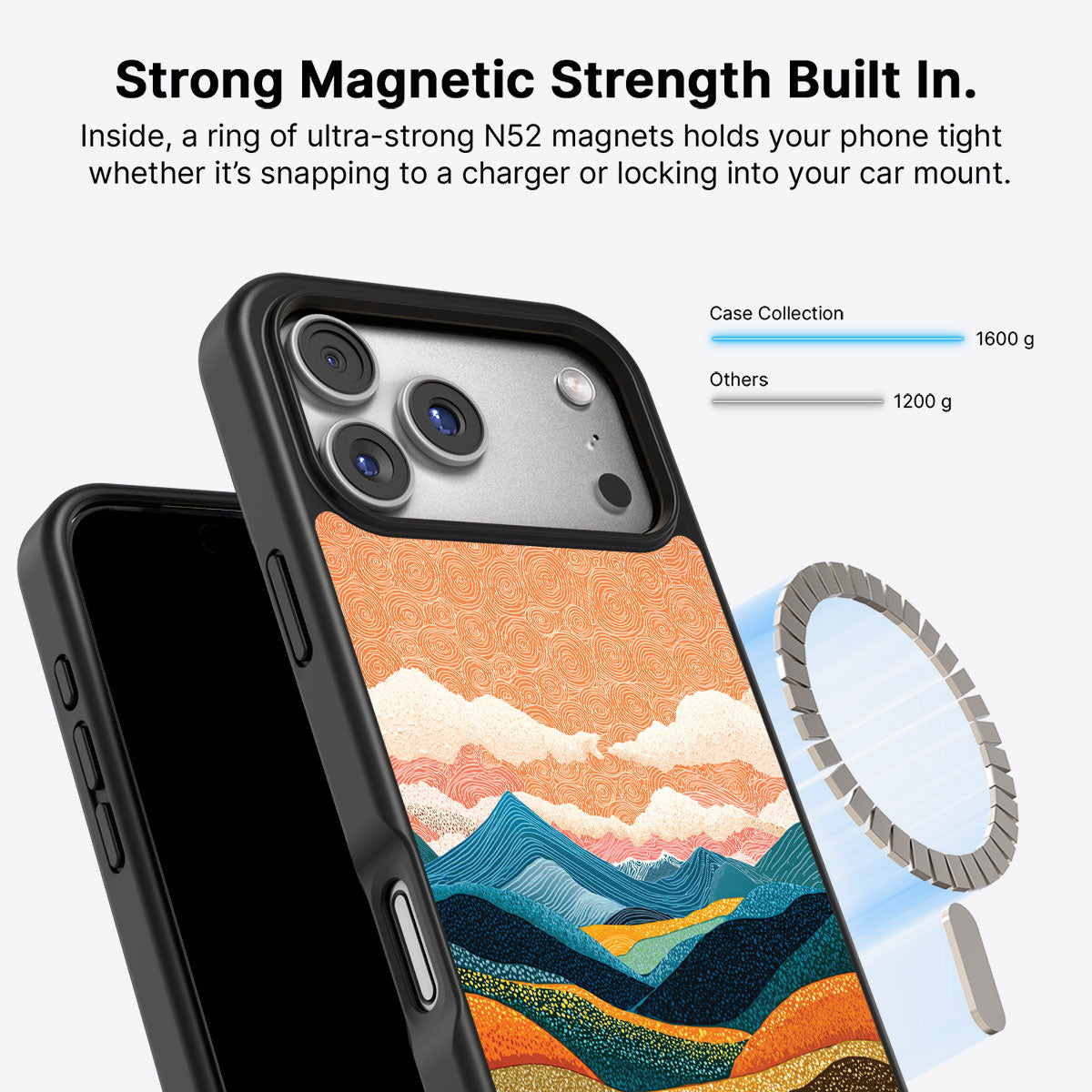 Sunset Designer iPhone 17 Pro Max Case – Soft Horizon | MagSafe