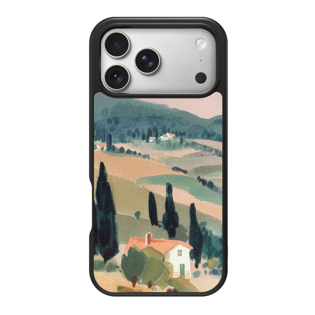Tuscan Holiday design back view – iPhone 17 Pro Max case