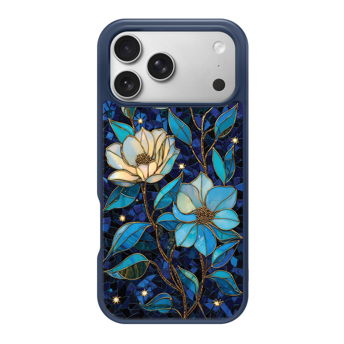 Midnight Magnolia design back view – iPhone 18 Pro case