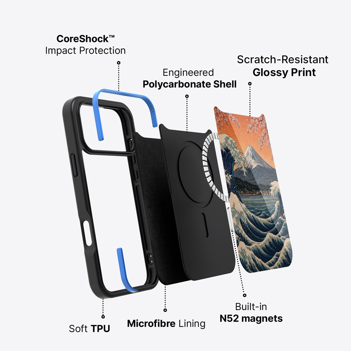 iPhone 18 Pro Max case construction – Sakura Coast phone case