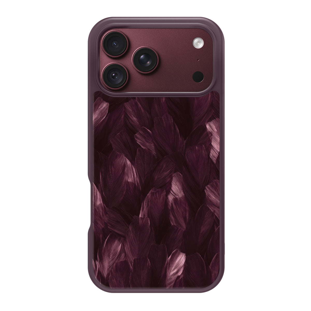 Wine Plumage design back view – iPhone 18 Pro Max case